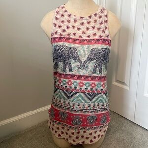 Ginger G gauze razor back boho tank